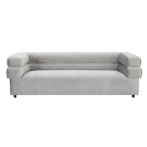 Elsa Light Grey Velvet Sofa Light Grey TOV-IHL68575