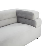 Elsa Light Grey Velvet Sofa Light Grey TOV-IHL68575