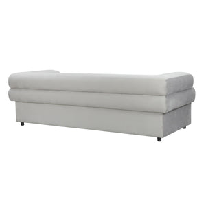 Elsa Light Grey Velvet Sofa Light Grey TOV-IHL68575