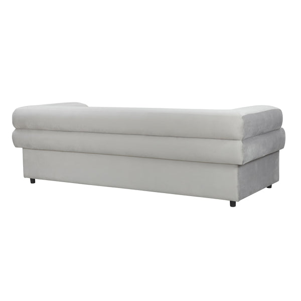 Elsa Light Grey Velvet Sofa Light Grey TOV-IHL68575