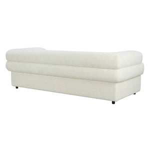 Elsa Cream Vegan Shearling Sofa Cream TOV-IHL68590