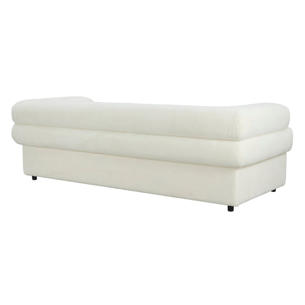 Elsa Cream Vegan Shearling Sofa Cream TOV-IHL68590