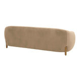 TOV Furniture Lina Brown Velvet Sofa Cafe Au Lait 93"W x 35"D x 30.7"H