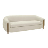 TOV Furniture Lina Chenille Textured Sofa Cream 93"W x 35"D x 30.7"H