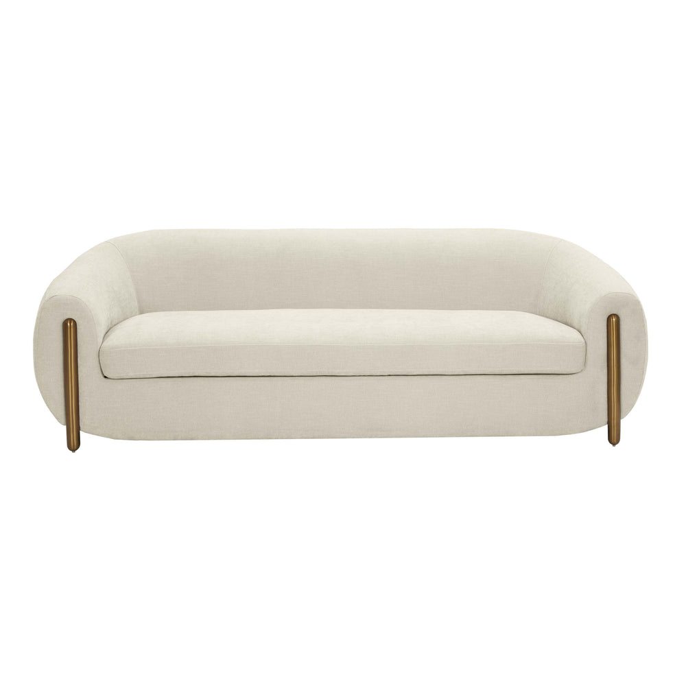 TOV Furniture Lina Chenille Textured Sofa Cream 93"W x 35"D x 30.7"H