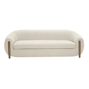 TOV Furniture Lina Chenille Textured Sofa Cream 93"W x 35"D x 30.7"H