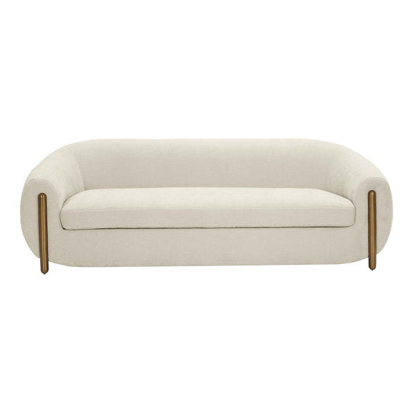 TOV Furniture Lina Chenille Textured Sofa Cream 93"W x 35"D x 30.7"H