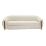 TOV Furniture Lina Chenille Textured Sofa Cream 93"W x 35"D x 30.7"H