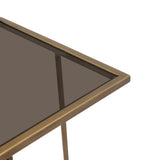 TOV Furniture Emma Ash & Glass Side Table Brown 15"W x 15"D x 20.5"H
