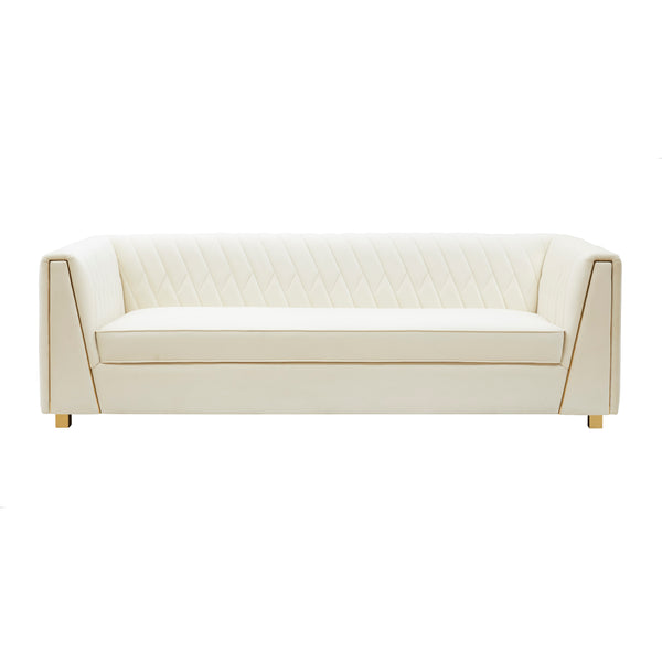 Wafa Cream Velvet Sofa