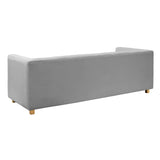 Wafa Light Grey Velvet Sofa