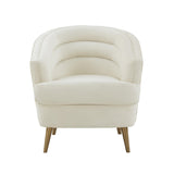 TOV Furniture Jules Velvet Accent Chair Cream 29"W x 32.6"D x 31"H