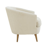 TOV Furniture Jules Velvet Accent Chair Cream 29"W x 32.6"D x 31"H