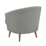 TOV Furniture Jules Velvet Accent Chair Light Grey 29"W x 32.6"D x 31"H