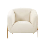 TOV Furniture Kandra Velvet Accent Chair Cream 33"W x 31.8"D x 30"H