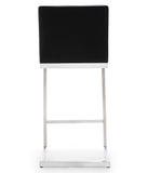 Parma Stainless Steel Counter Stool - Set of 2 Black TOV-K3604