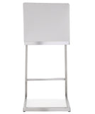 Parma White Stainless Steel Counter Stool - Set of 2