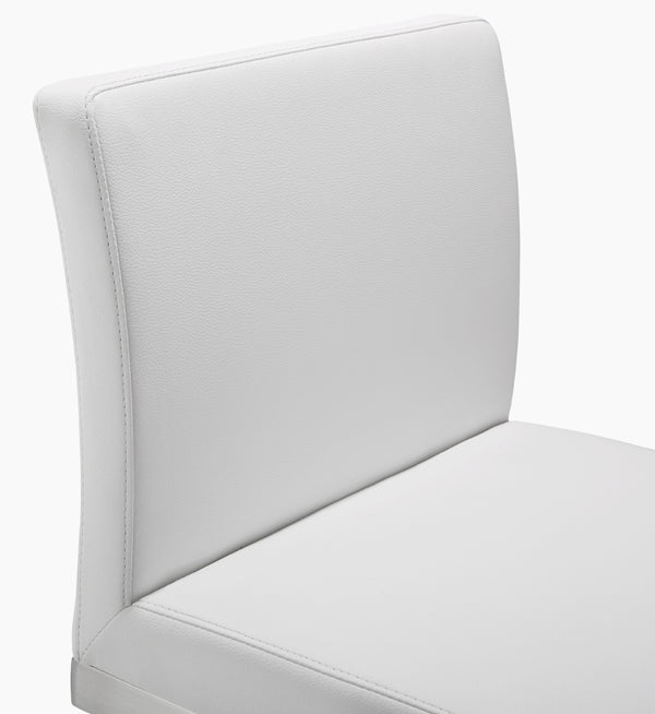 Parma White Stainless Steel Counter Stool - Set of 2