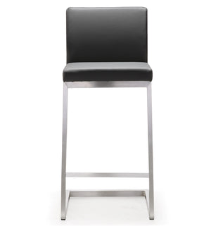 Parma Grey Stainless Steel Counter Stool - Set of 2