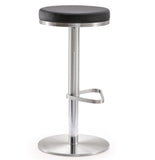 Fano Black Stainless Steel Adjustable Barstool