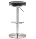 Fano Black Stainless Steel Adjustable Barstool