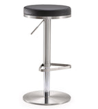 Fano Black Stainless Steel Adjustable Barstool