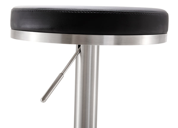 Fano Black Stainless Steel Adjustable Barstool