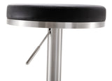 Fano Black Stainless Steel Adjustable Barstool