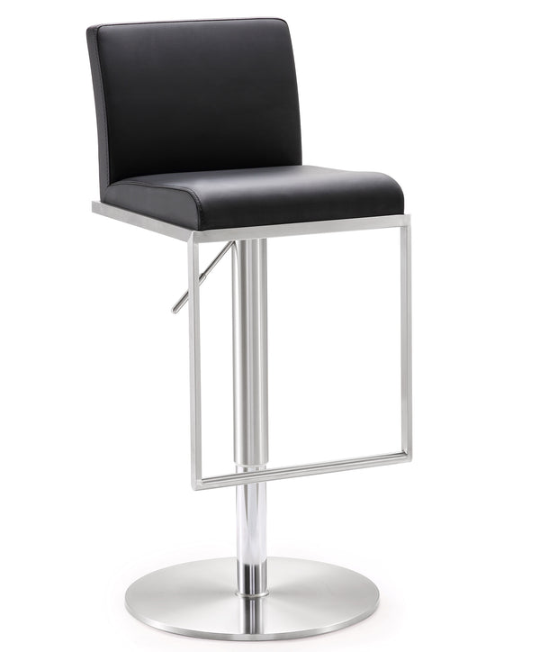 Amalfi Black Stainless Steel Adjustable Barstool
