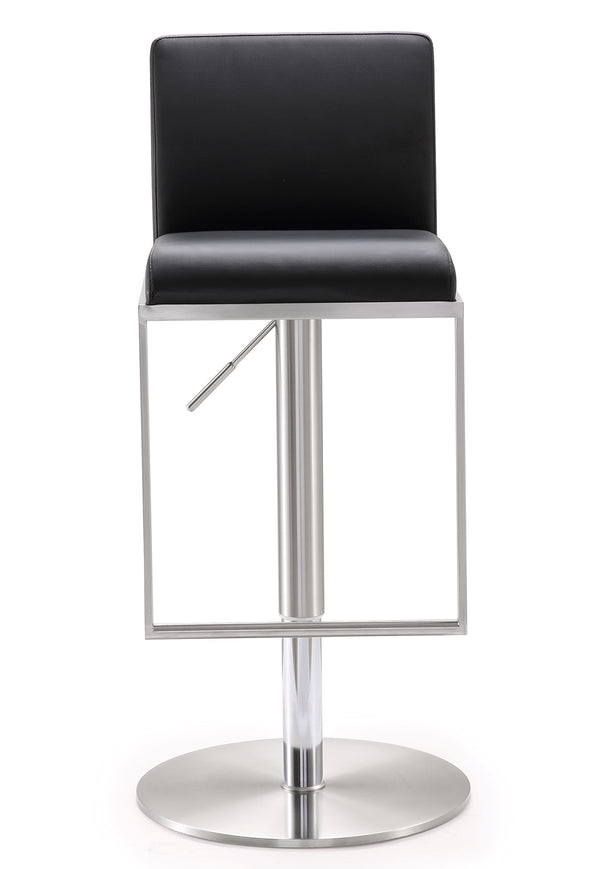 Amalfi Black Stainless Steel Adjustable Barstool