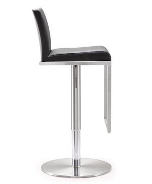 Amalfi Black Stainless Steel Adjustable Barstool