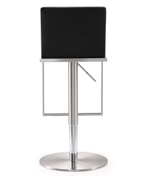 Amalfi Black Stainless Steel Adjustable Barstool