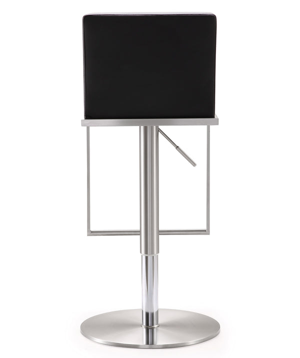 Amalfi Black Stainless Steel Adjustable Barstool