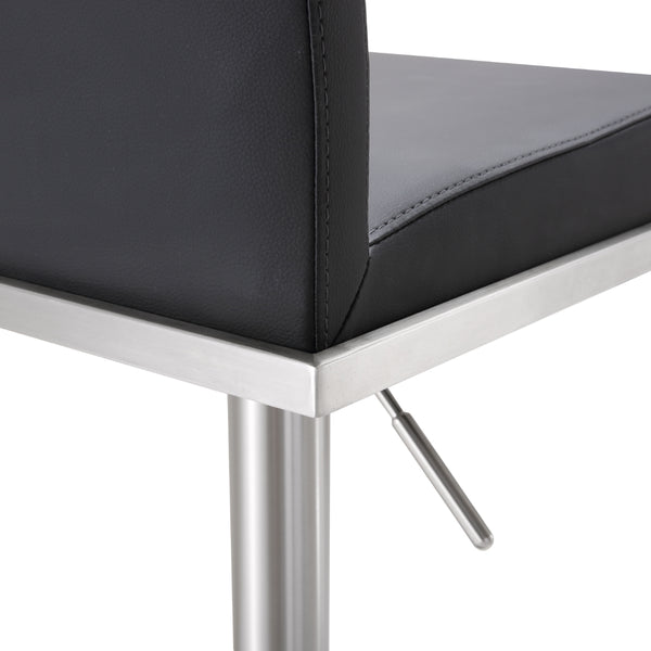 Amalfi Black Stainless Steel Adjustable Barstool