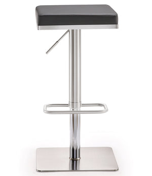 Bari Grey Stainless Steel Adjustable Barstool