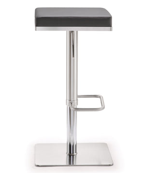 Bari Grey Stainless Steel Adjustable Barstool