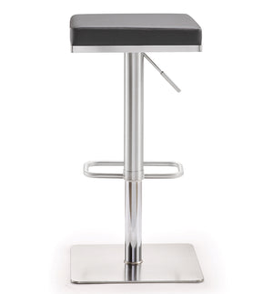Bari Grey Stainless Steel Adjustable Barstool