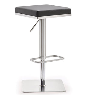 Bari Grey Stainless Steel Adjustable Barstool