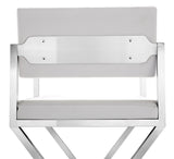 Director White Stainless Steel Barstool