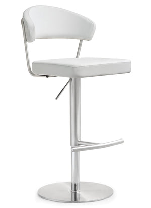 Cosmo White Stainless Steel Barstool