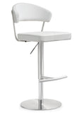 Cosmo White Stainless Steel Barstool