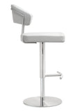 Cosmo White Stainless Steel Barstool