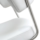 Cosmo White Stainless Steel Barstool