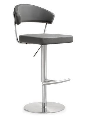 Cosmo Grey Stainless Steel Barstool