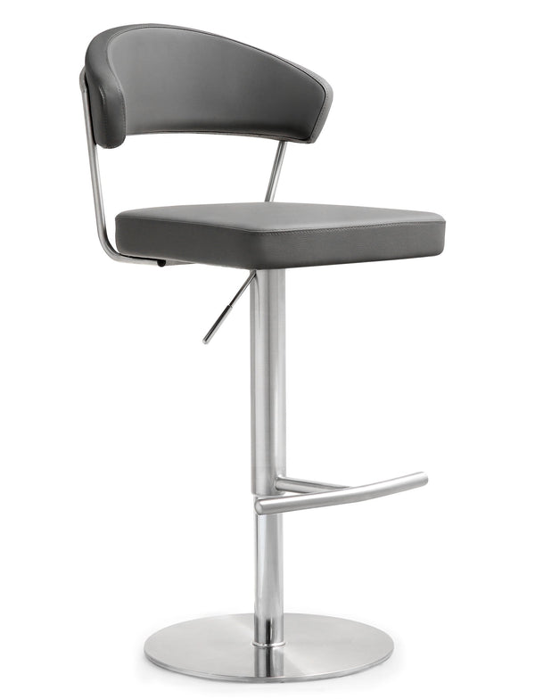 Cosmo Grey Stainless Steel Barstool