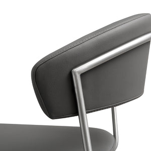 Cosmo Grey Stainless Steel Barstool