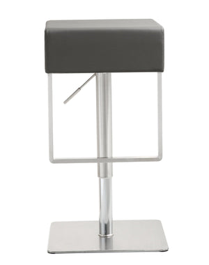 Seville Grey Stainless Adjustable Barstool