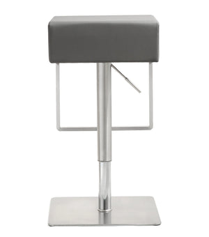 Seville Grey Stainless Adjustable Barstool