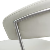 Cosmo Light Grey Stainless Steel Barstool