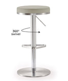 Fano Light Grey Stainless Steel Barstool